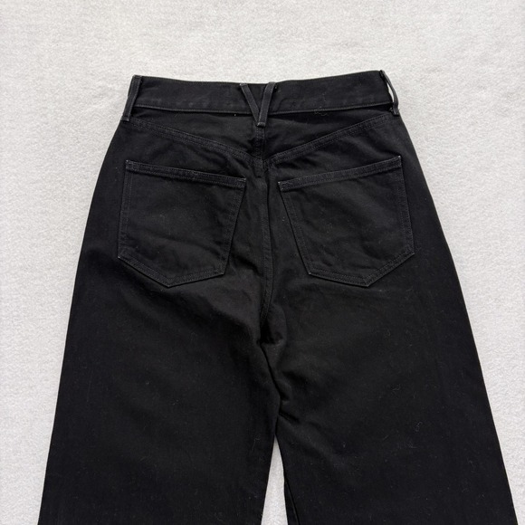 Veronica Beard Jeans Womens 25 Black Taylor Relaxed Wide Leg High Rise Denim - Picture 12 of 14